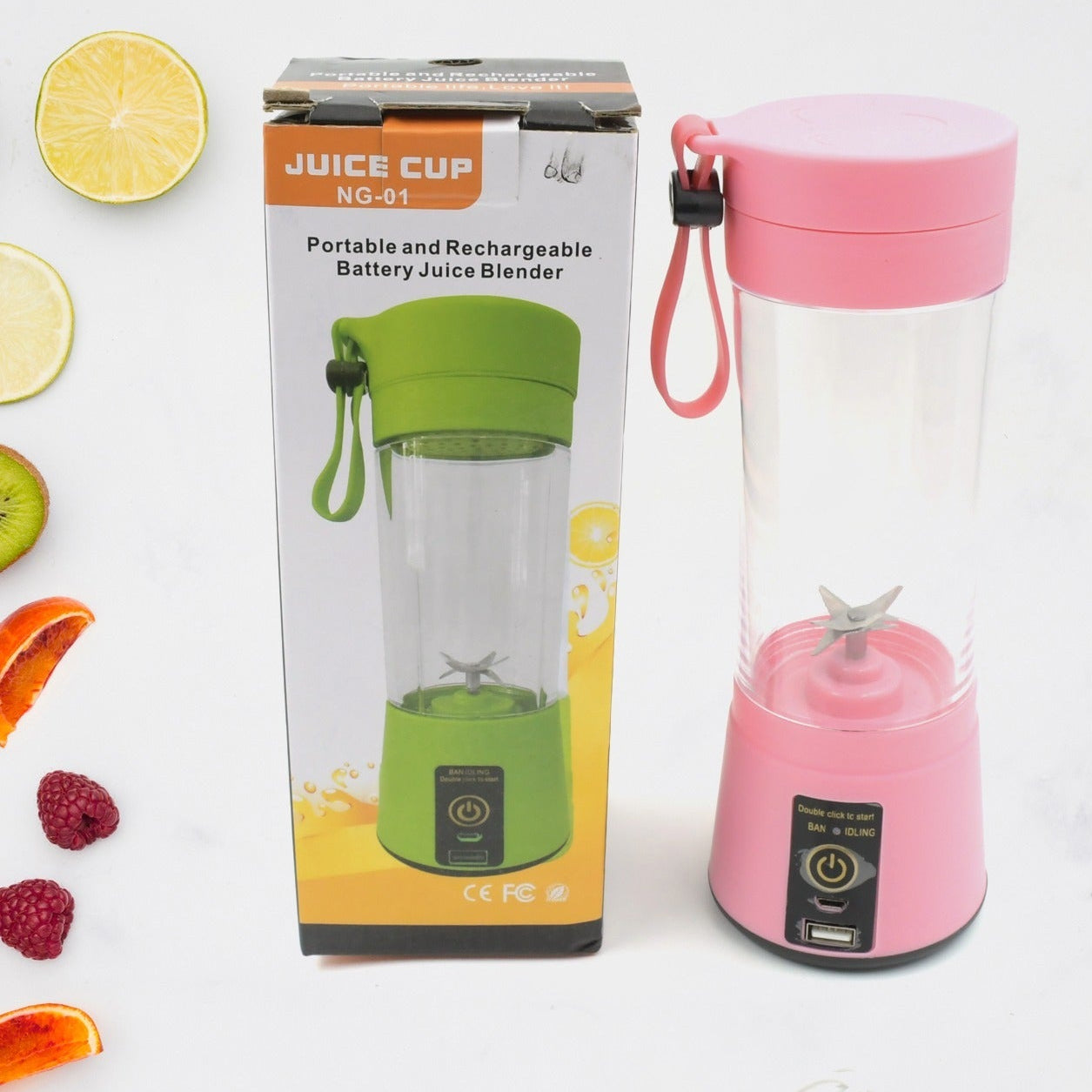 Portable USB Electric Juicer Cup (380ml) - Rechargeable Blender & Protein Shaker with 6 Blades