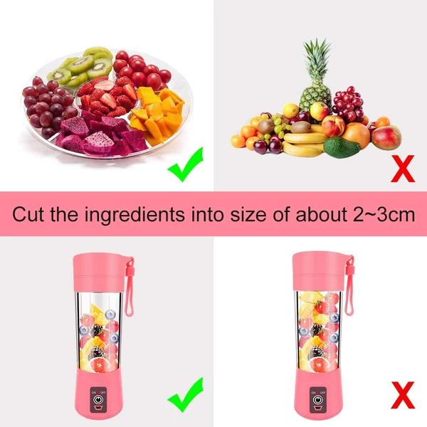 Portable USB Electric Juicer Cup (380ml) - Rechargeable Blender & Protein Shaker with 6 Blades