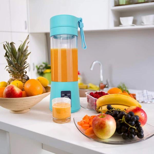 Portable USB Electric Juicer Cup (380ml) - Rechargeable Blender & Protein Shaker with 6 Blades